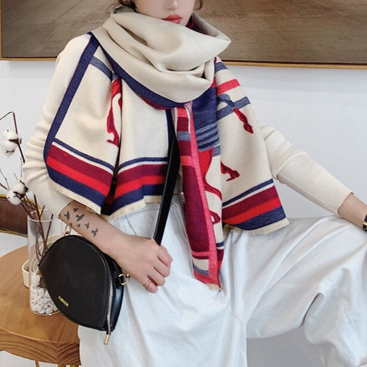 Thais Pashmina Scarf Beige